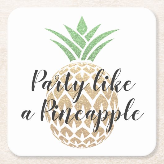 Feest als een ananas Verjaardag Onderzetter (Voorkant)