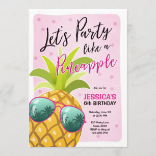 Feest als een ananas verjaardagsuitnodiging Tropic Kaart