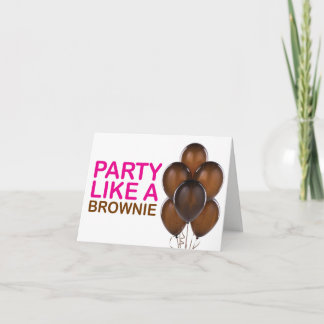 Feest als een Brownie Verjaardag Kaart (Roze)