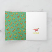 Feest als een dinosaurus Verjaardag Wenskaart (Binnen)