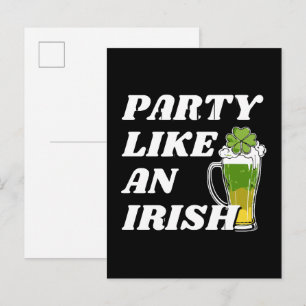 Feest als een Ier Uitnodiging Briefkaart