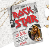 Feest als een Rockster met foto Kaart