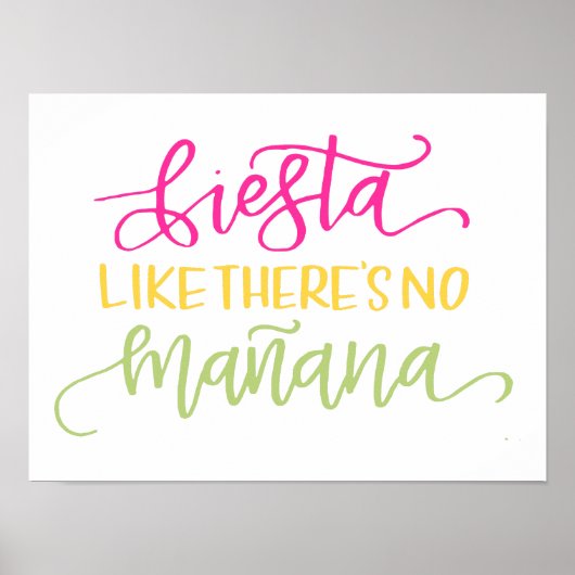 Feest Als Er Geen Morgen Is Mexicaans Feest Poster (Voorkant)