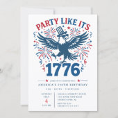 Feest als het 1776 is uitnodiging (Voorkant)