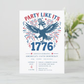 Feest als het 1776 is uitnodiging (Staand voorkant)