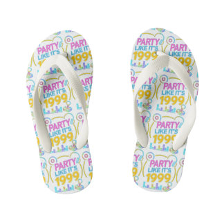 Feest Als Het 1999 Is®™ – Elektrische Neon Soundtr Kinder Teenslippers