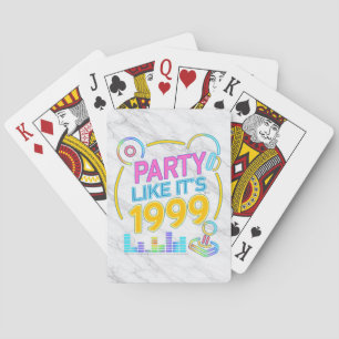 Feest als het 1999 is®™ – Neon Soundtrack Pokerkaarten