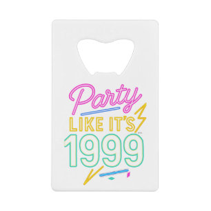Feest Als Het 1999®™ Is – Neon Voltage Kredietkaart Flessenopener