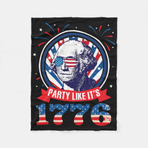 Feest als of het 1776 is 4 juli George Washington Fleece Deken