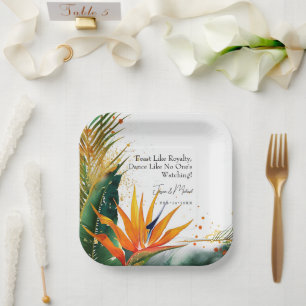 Feest als Royalty Birds of Paradise Bliss Papieren Bordje