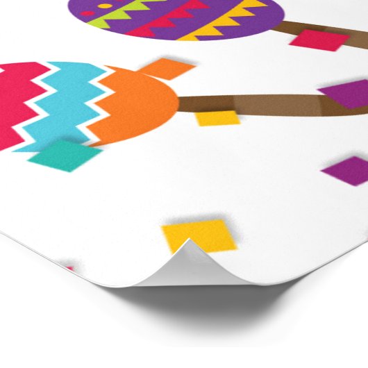 Feest alsof er geen morgen is - Witte achtergrond Poster (Hoek)