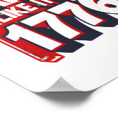 Feest alsof het 1776 grappig citaat poster (Hoek)