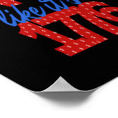 Feest alsof het 1776 grappig citaat poster (Hoek)