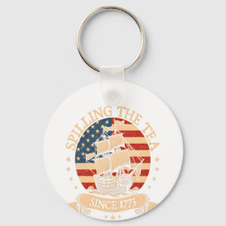 Feest alsof het 1776 is - Retro Patriotic Bow Sleutelhanger