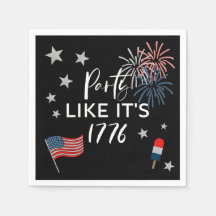 Feest alsof het 1776 Party Napkins is