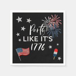 Feest alsof het 1776 Party Napkins is Servet