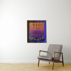 Feest alsof het Halloween Tapestry is Wandkleed