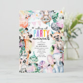 Feest alsof het je verjaardag is Sarfari thema Kin Kaart (Staand voorkant)