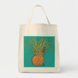 Feest Ananas-Abstracte Ananas op Helder Tote Bag