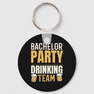 Feest Bachelor Drank Team Bruidegom Squad Bruidego Sleutelhanger
