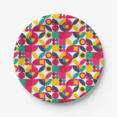 Feest Bauhaus Stijl Papieren Bordje (Voorkant)