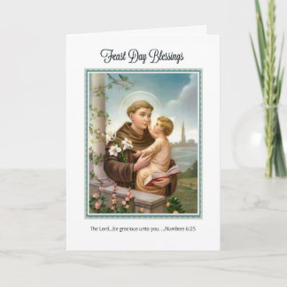 Feest Dag St. Anthony van het Kind Jesus van Padua Kaart