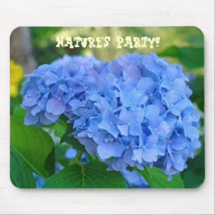 Feest der Natuur! muismat Blauwe Hydrangea bloemen