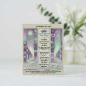 🍽️ "Feest door de mist" Weirdcore Wedding Menu (Staand voorkant)