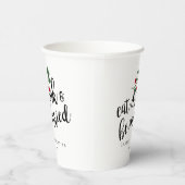 Feest Eet Drink en Trouw Kerstbessen Papieren Bekers (Rechts)