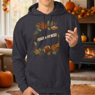 Feest en Fitness Thanksgiving Voetbal Hoodie