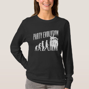 Feest evolutie dans drank t-shirt