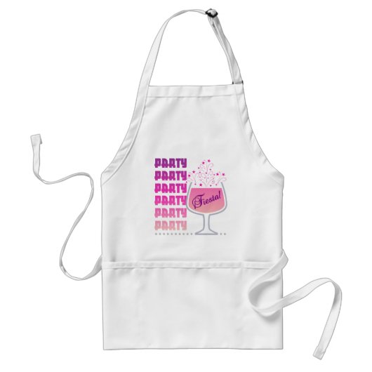 Feest - Fiesta schort - kies stijl (Voorkant)