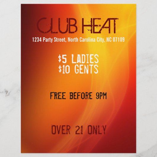 Feest Flyer (Achterkant)