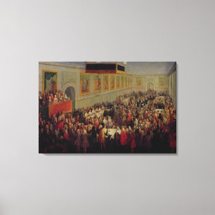 Feest gegeven na de kolonie van Louis XV Canvas Afdruk