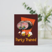 Feest getraind briefkaart (Staand voorkant)
