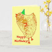 feest, HappyBirthday! Kaart (Gele Bloem)