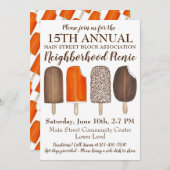 Feest Ijs Room Sociale Verjaardag Popsicle Picknic Kaart (Voorkant / Achterkant)