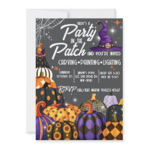 Feest in de Patch Halloween-uitnodiging