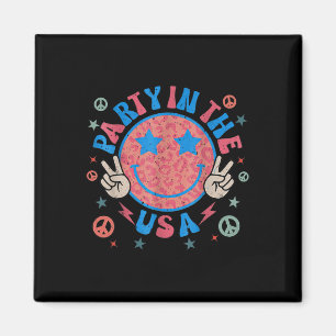 Feest in de VS 4 juli Preppy Smile Retro Me Magneet