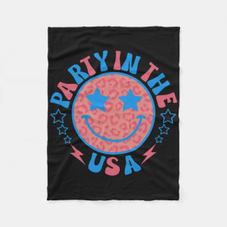 Feest In De VS 4e Juli Preppy Glimlach Kids T-shir Fleece Deken