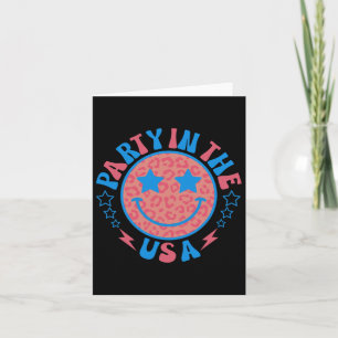 Feest In De VS 4e Juli Preppy Glimlach Kids T-shir Kaart