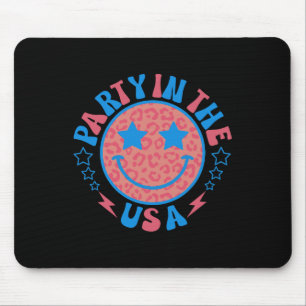 Feest In De VS 4e Juli Preppy Glimlach Kids T-shir Muismat