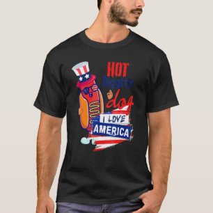 Feest In De Vs Cadeau Hot Dog Liefde Vs Vier Juli T-shirt