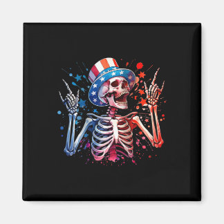 Feest In De VS Rock Hand 4 Juli Grappig Amerikaans Magneet