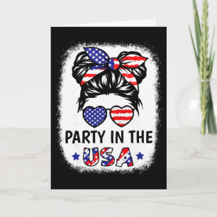 Feest In De VS T-shirt Meisje Amerikaanse Vlag 4 J Kaart