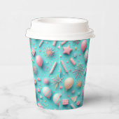 Feest in het blauw papieren bekers (Rechts)