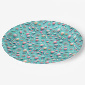 Feest in het blauw papieren bordje (Gekanteld)