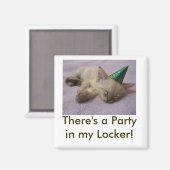 feest in mijn Locker Magnet Magneet (Voorkant / Achterkant)