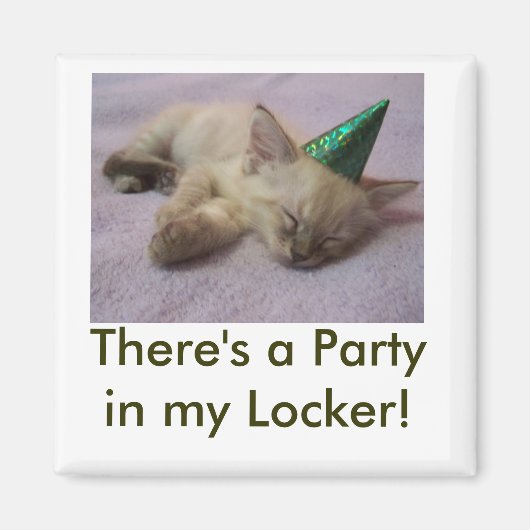 feest in mijn Locker Magnet Magneet (Voorkant)