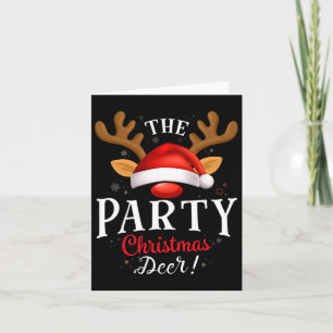 Feest Kerst Herten Pus Xmas Familie Matching Kaart
